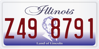 IL license plate Z498791