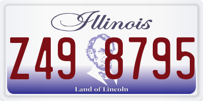 IL license plate Z498795