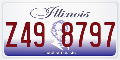 IL license plate Z498797