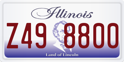 IL license plate Z498800