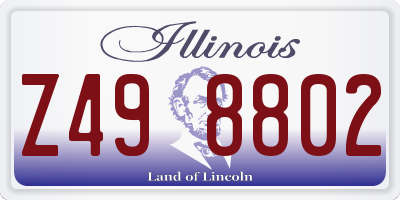 IL license plate Z498802
