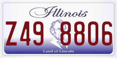 IL license plate Z498806