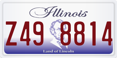 IL license plate Z498814