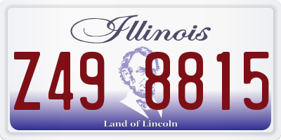 IL license plate Z498815