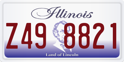 IL license plate Z498821