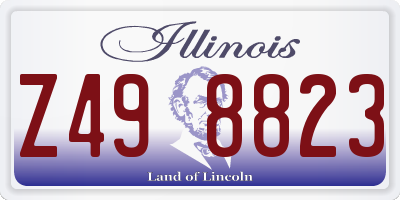 IL license plate Z498823