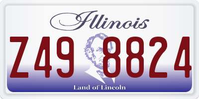 IL license plate Z498824