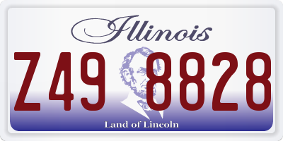 IL license plate Z498828