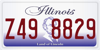 IL license plate Z498829