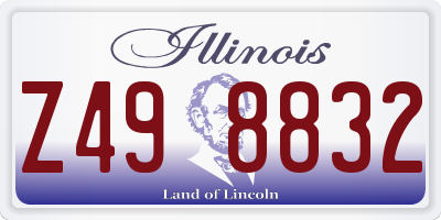 IL license plate Z498832