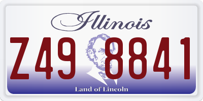 IL license plate Z498841
