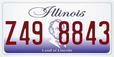 IL license plate Z498843
