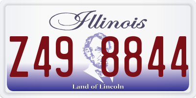 IL license plate Z498844