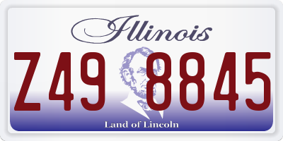 IL license plate Z498845