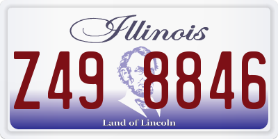 IL license plate Z498846