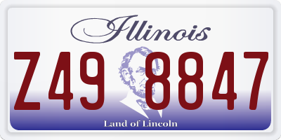 IL license plate Z498847