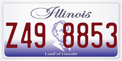 IL license plate Z498853