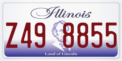 IL license plate Z498855