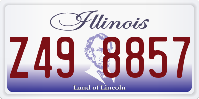 IL license plate Z498857