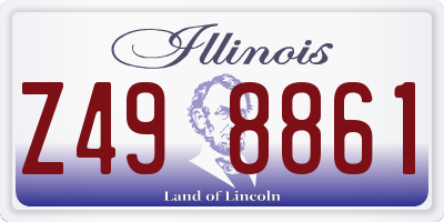 IL license plate Z498861