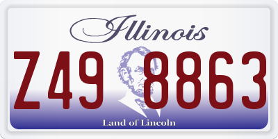 IL license plate Z498863