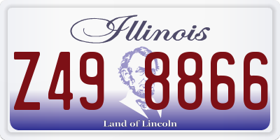 IL license plate Z498866