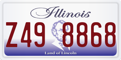 IL license plate Z498868