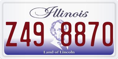 IL license plate Z498870