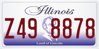 IL license plate Z498878