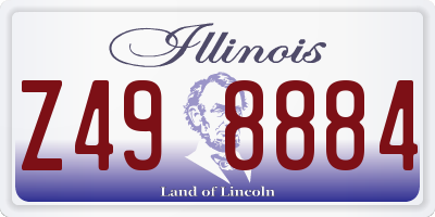 IL license plate Z498884