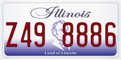 IL license plate Z498886