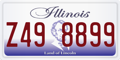 IL license plate Z498899