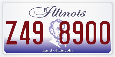 IL license plate Z498900