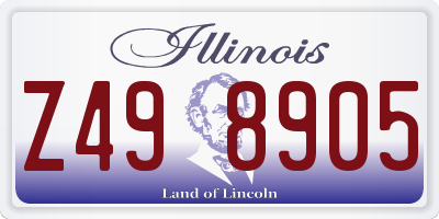 IL license plate Z498905