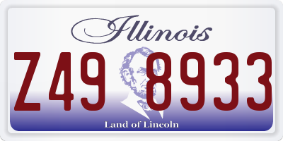IL license plate Z498933