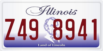 IL license plate Z498941