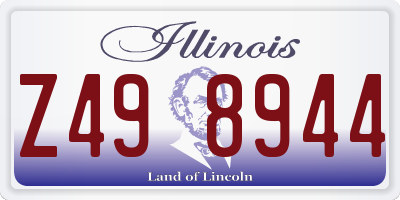 IL license plate Z498944