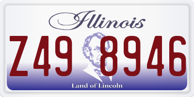 IL license plate Z498946