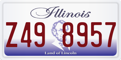 IL license plate Z498957