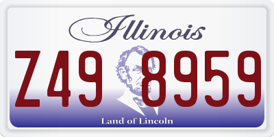 IL license plate Z498959