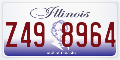 IL license plate Z498964