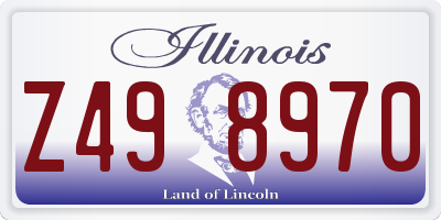 IL license plate Z498970