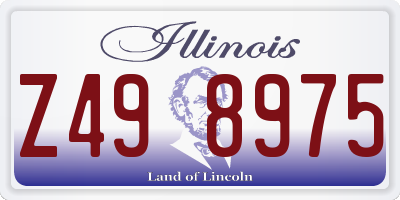 IL license plate Z498975