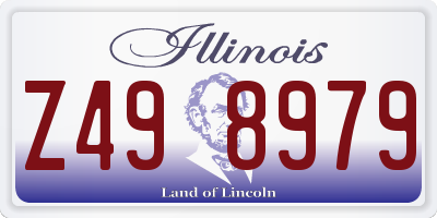 IL license plate Z498979