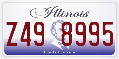 IL license plate Z498995