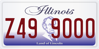 IL license plate Z499000