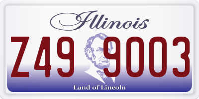IL license plate Z499003