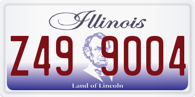 IL license plate Z499004