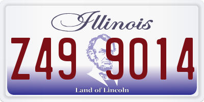IL license plate Z499014