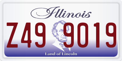 IL license plate Z499019